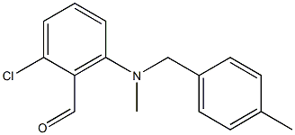 2-chloro-6-{methyl[(4-methylphenyl)methyl]amino}benzaldehyde Struktur