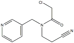 2-chloro-N-(2-cyanoethyl)-N-(pyridin-3-ylmethyl)acetamide Struktur