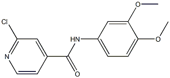 2-chloro-N-(3,4-dimethoxyphenyl)pyridine-4-carboxamide Struktur