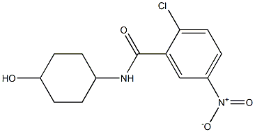 2-chloro-N-(4-hydroxycyclohexyl)-5-nitrobenzamide Struktur