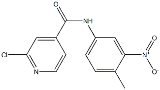 2-chloro-N-(4-methyl-3-nitrophenyl)pyridine-4-carboxamide Struktur