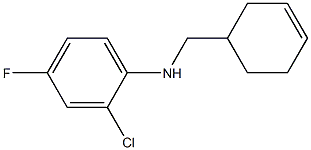 2-chloro-N-(cyclohex-3-en-1-ylmethyl)-4-fluoroaniline Struktur