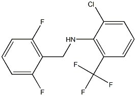 2-chloro-N-[(2,6-difluorophenyl)methyl]-6-(trifluoromethyl)aniline Struktur