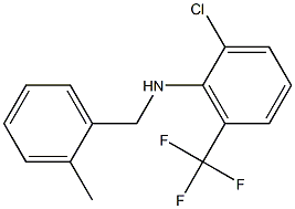 2-chloro-N-[(2-methylphenyl)methyl]-6-(trifluoromethyl)aniline Struktur