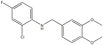 2-chloro-N-[(3,4-dimethoxyphenyl)methyl]-4-fluoroaniline Struktur