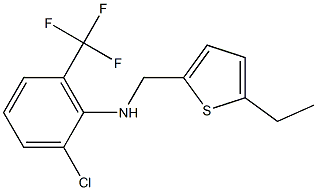 2-chloro-N-[(5-ethylthiophen-2-yl)methyl]-6-(trifluoromethyl)aniline Struktur