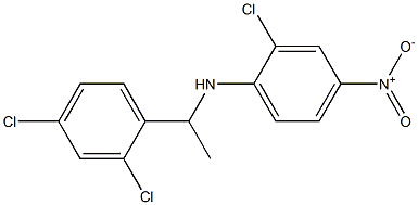 2-chloro-N-[1-(2,4-dichlorophenyl)ethyl]-4-nitroaniline Struktur