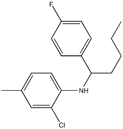 2-chloro-N-[1-(4-fluorophenyl)pentyl]-4-methylaniline Struktur