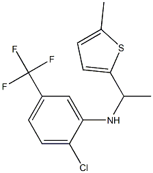 2-chloro-N-[1-(5-methylthiophen-2-yl)ethyl]-5-(trifluoromethyl)aniline Struktur