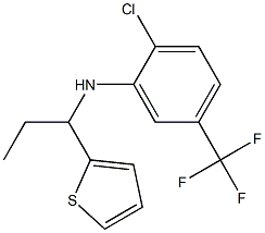 2-chloro-N-[1-(thiophen-2-yl)propyl]-5-(trifluoromethyl)aniline Struktur