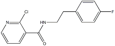 2-chloro-N-[2-(4-fluorophenyl)ethyl]pyridine-3-carboxamide Struktur