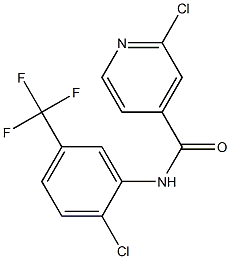 2-chloro-N-[2-chloro-5-(trifluoromethyl)phenyl]pyridine-4-carboxamide Struktur