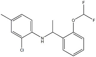 2-chloro-N-{1-[2-(difluoromethoxy)phenyl]ethyl}-4-methylaniline Struktur