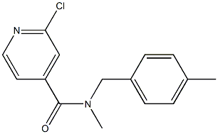 2-chloro-N-methyl-N-[(4-methylphenyl)methyl]pyridine-4-carboxamide Struktur