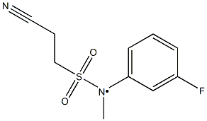 2-cyano-N-(3-fluorophenyl)-N-methylethane-1-sulfonamido Struktur