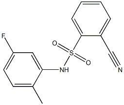 2-cyano-N-(5-fluoro-2-methylphenyl)benzenesulfonamide Struktur