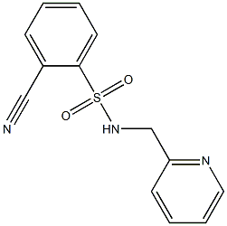 2-cyano-N-(pyridin-2-ylmethyl)benzenesulfonamide Struktur