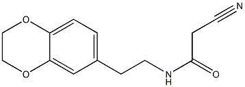 2-cyano-N-[2-(2,3-dihydro-1,4-benzodioxin-6-yl)ethyl]acetamide Struktur