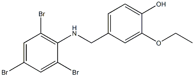 2-ethoxy-4-{[(2,4,6-tribromophenyl)amino]methyl}phenol Struktur