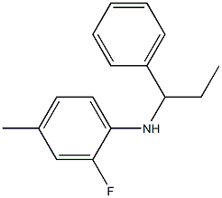 2-fluoro-4-methyl-N-(1-phenylpropyl)aniline Struktur