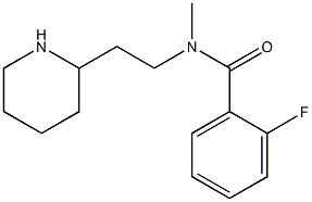 2-fluoro-N-methyl-N-[2-(piperidin-2-yl)ethyl]benzamide Struktur