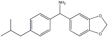 2H-1,3-benzodioxol-5-yl[4-(2-methylpropyl)phenyl]methanamine Struktur