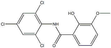 2-hydroxy-3-methoxy-N-(2,4,6-trichlorophenyl)benzamide Struktur