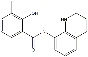 2-hydroxy-3-methyl-N-(1,2,3,4-tetrahydroquinolin-8-yl)benzamide Struktur