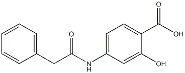 2-hydroxy-4-(2-phenylacetamido)benzoic acid Struktur