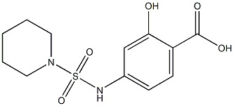 2-hydroxy-4-[(piperidine-1-sulfonyl)amino]benzoic acid Struktur