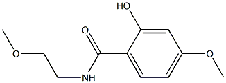 2-hydroxy-4-methoxy-N-(2-methoxyethyl)benzamide Struktur