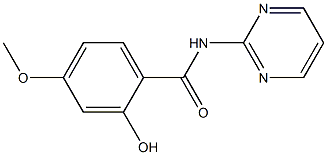 2-hydroxy-4-methoxy-N-(pyrimidin-2-yl)benzamide Struktur