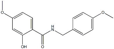 2-hydroxy-4-methoxy-N-[(4-methoxyphenyl)methyl]benzamide Struktur