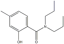 2-hydroxy-4-methyl-N,N-dipropylbenzamide Struktur