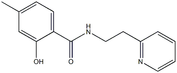 2-hydroxy-4-methyl-N-[2-(pyridin-2-yl)ethyl]benzamide Struktur