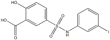 2-hydroxy-5-[(3-iodophenyl)sulfamoyl]benzoic acid Struktur