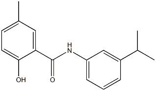 2-hydroxy-5-methyl-N-[3-(propan-2-yl)phenyl]benzamide Struktur