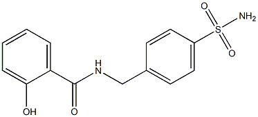 2-hydroxy-N-[(4-sulfamoylphenyl)methyl]benzamide Struktur