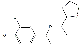 2-methoxy-4-(1-{[1-(oxolan-2-yl)ethyl]amino}ethyl)phenol Struktur