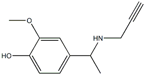 2-methoxy-4-[1-(prop-2-yn-1-ylamino)ethyl]phenol Struktur