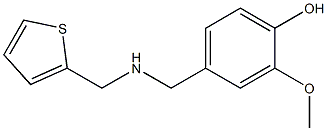 2-methoxy-4-{[(thiophen-2-ylmethyl)amino]methyl}phenol Struktur