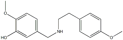 2-methoxy-5-({[2-(4-methoxyphenyl)ethyl]amino}methyl)phenol Struktur