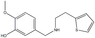 2-methoxy-5-({[2-(thiophen-2-yl)ethyl]amino}methyl)phenol Struktur