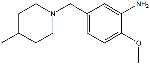 2-methoxy-5-[(4-methylpiperidin-1-yl)methyl]aniline Struktur