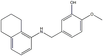 2-methoxy-5-[(5,6,7,8-tetrahydronaphthalen-1-ylamino)methyl]phenol Struktur