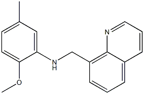 2-methoxy-5-methyl-N-(quinolin-8-ylmethyl)aniline Struktur