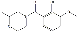 2-methoxy-6-[(2-methylmorpholin-4-yl)carbonyl]phenol Struktur