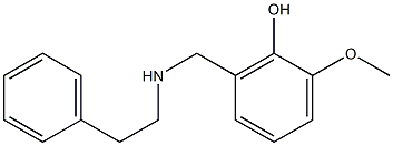 2-methoxy-6-{[(2-phenylethyl)amino]methyl}phenol Struktur