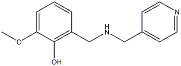 2-methoxy-6-{[(pyridin-4-ylmethyl)amino]methyl}phenol Struktur