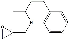 2-methyl-1-(oxiran-2-ylmethyl)-1,2,3,4-tetrahydroquinoline Struktur